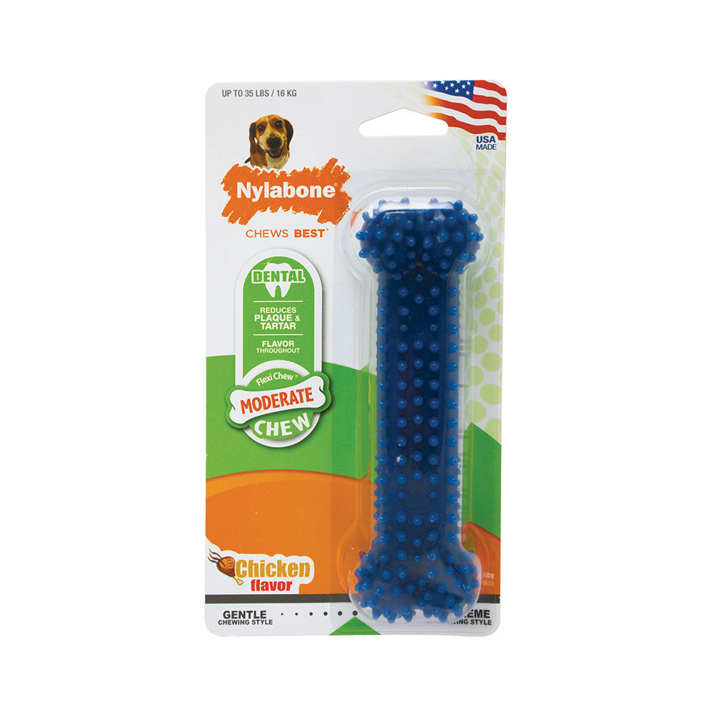 Nylabone® Flexi Chews® Moderate Chews Chicken Flavor Dental Chews Dog Toys Wolf Up to 35 Lbs