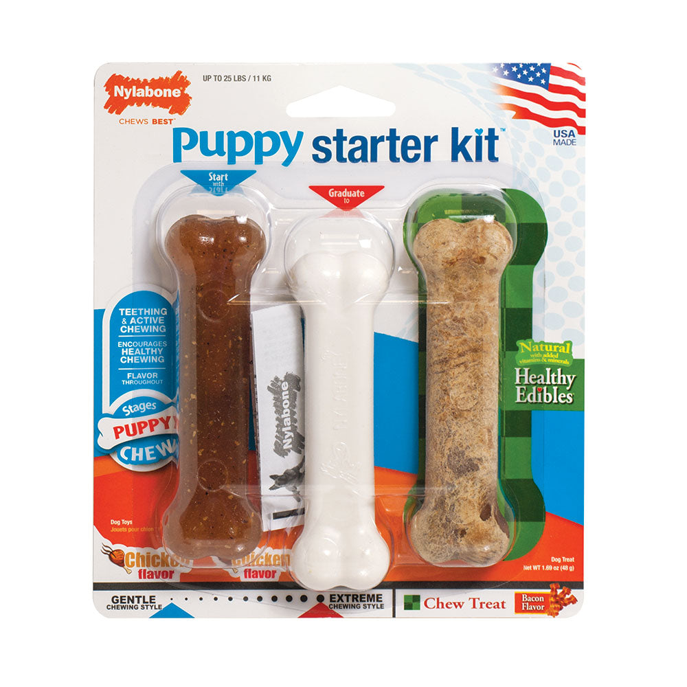 Nylabone® Teething Puppy Chews™ Starter Kit for Puppy Regular Up to 25 Lbs