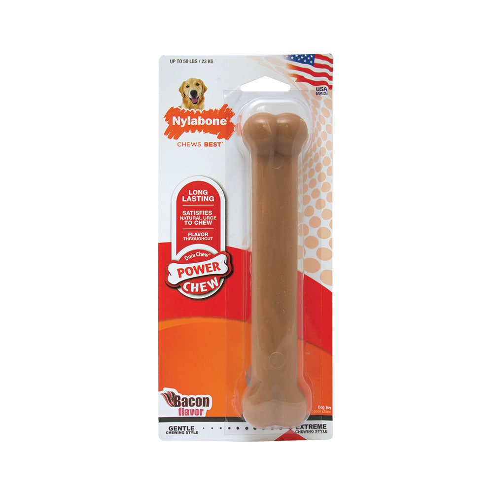 Nylabone® Dura Chews® Power Chews Bacon Flavor Long Lasting Chews Dog Toys Giant Up to 50 Lbs