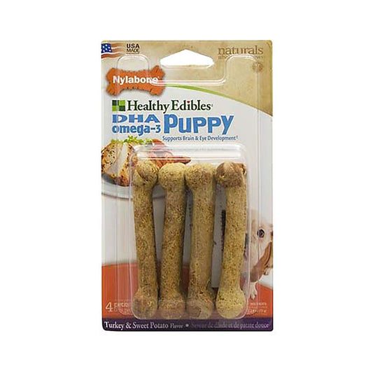 Nylabone® Healthy Edibles® Sweet Potato & Turkey Flavor Chews Puppy Treats Petite Up to 15 Lbs X 4 Count