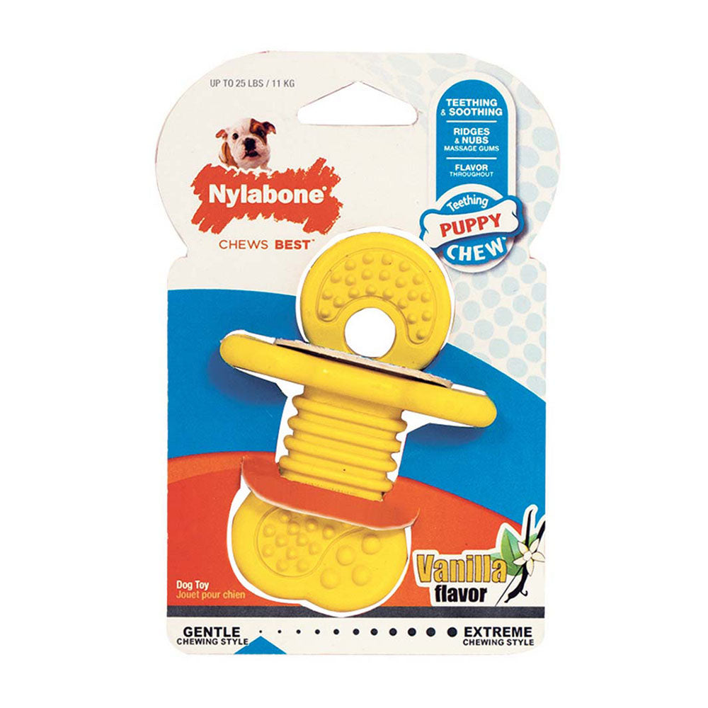 Nylabone® Teething Puppy Chews™ Vanilla Flavor Rubber Teether Chews Puppy Toys Small