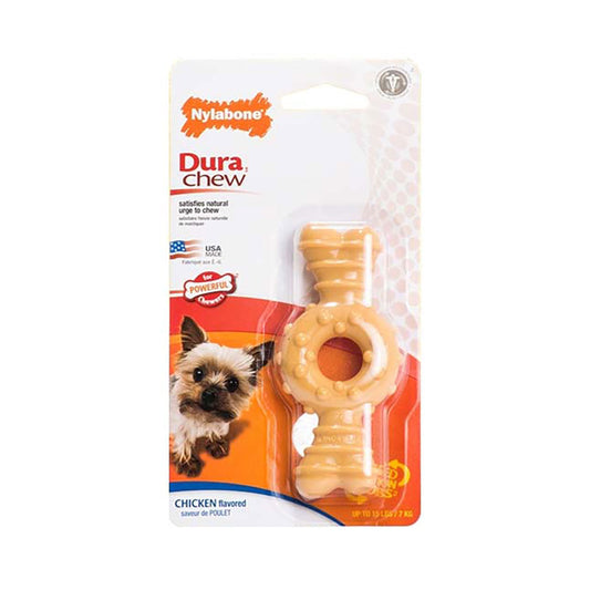 Nylabone® Dura Chews® Power Chews Medley Flavor Long Lasting Textured Ring Bone Chews Dog Toys Petite Up to 15 Lbs