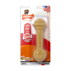 Nylabone® Dura Chews® Power Chews Peanut Butter Flavor Barbell Long Lasting Chews Dog Toys Medium/Large