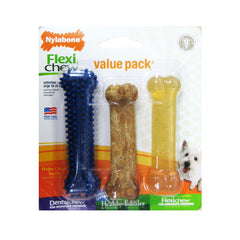 Nylabone® Flexi Chews® Moderate Chews Value Pack Chews Dog Toys Regular Up to 25 Lbs