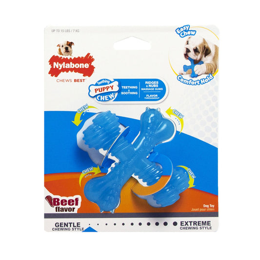 Nylabone® Teething Puppy Chews™ X Bone Chews Puppy Toys Regular Up to 25 Lbs