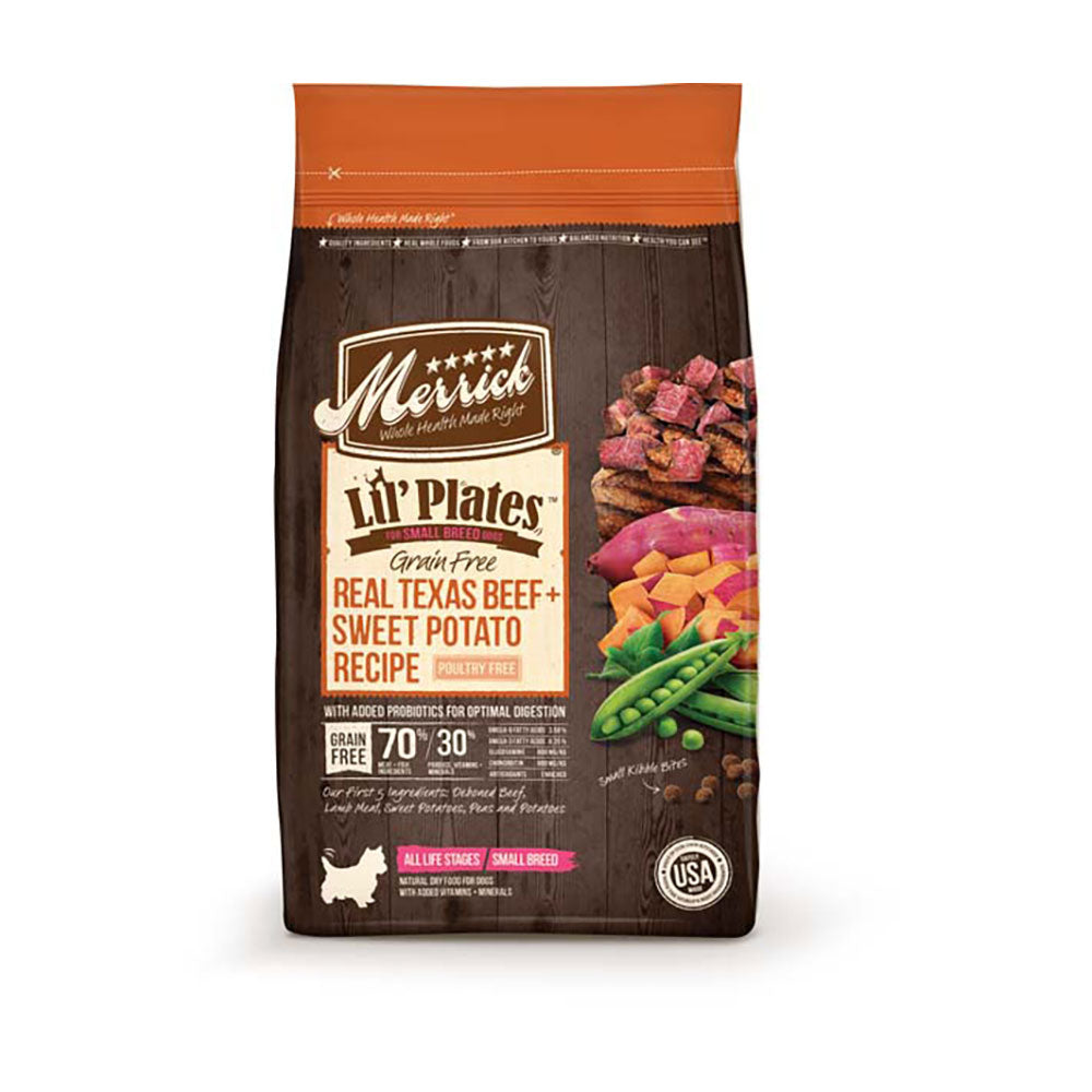 Merrick® Lil' Plates™ Grain Free Real Texas Beef & Sweet Potato Recipe Small Breed Dog Food 20 Lbs