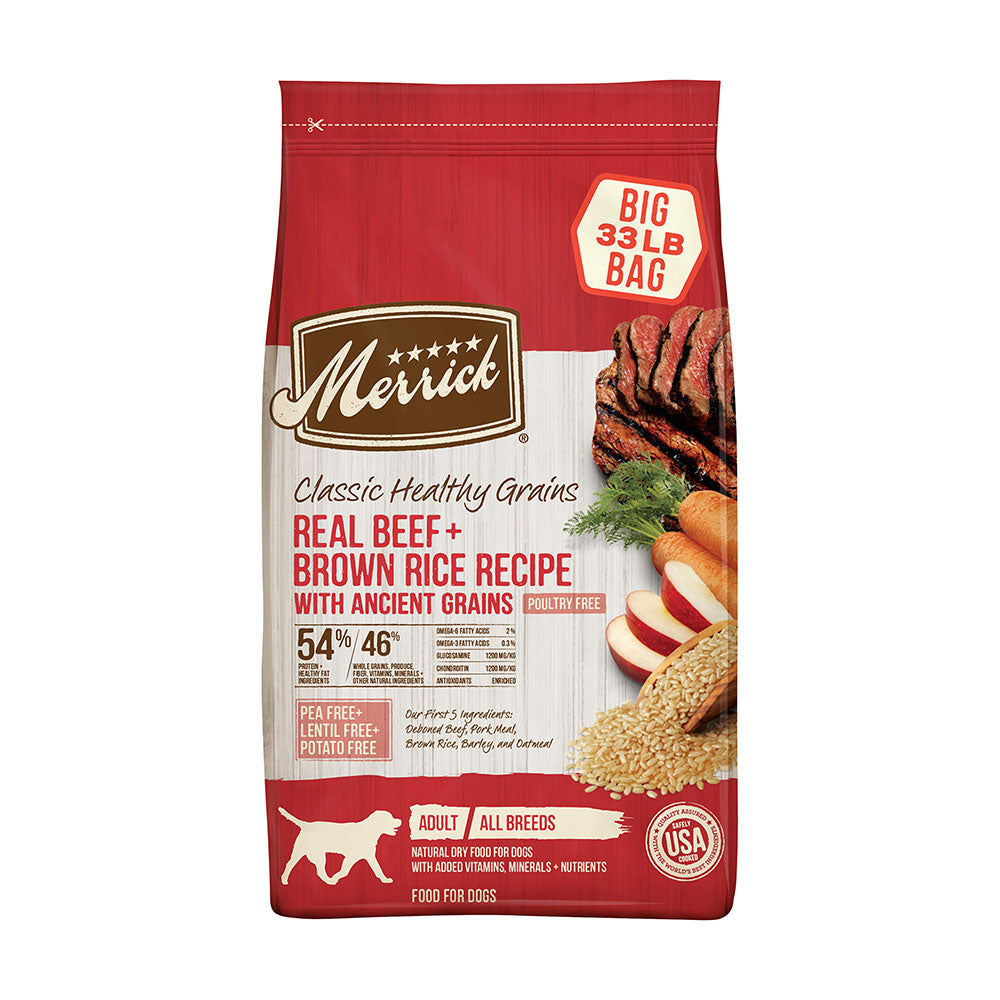 Merrick® Classic Healthy Grains Real Beef and Brown Rice with Ancient Grains Dog Food 33 Lbs
