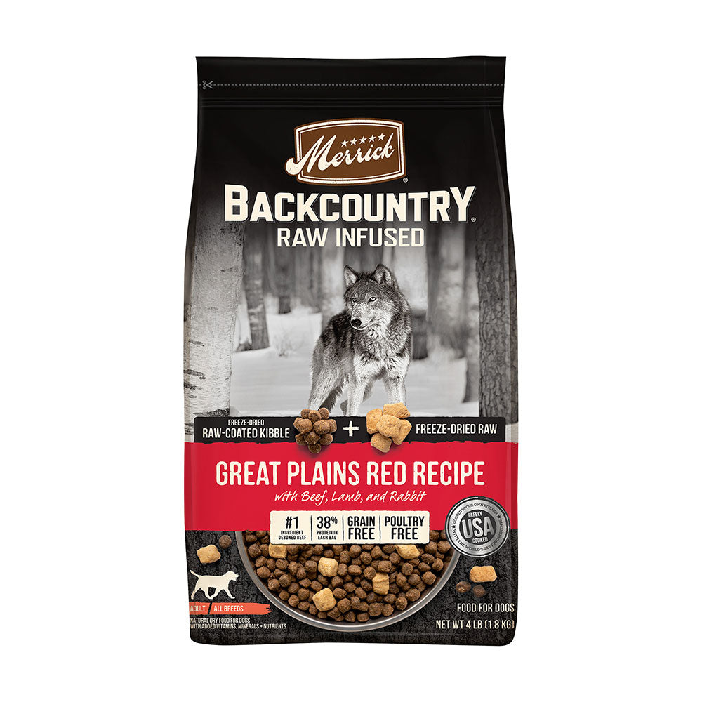Merrick® Backcountry® Raw Infused Great Plains Red Recipe with Beef Lamb and Rabbit Adult Dog Food, 20 Lbs