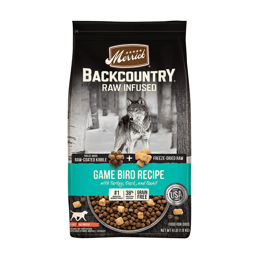 Merrick® Backcountry® Raw Infused Game Bird Recipe Adult Dog Food, 4 Lbs x 5 Count