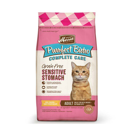 Merrick® Purrfect Bistro® Complete Care Grain Free Sensitive Stomach Real Chicken & Sweet Potato Recipe Cat Food 7 Lbs