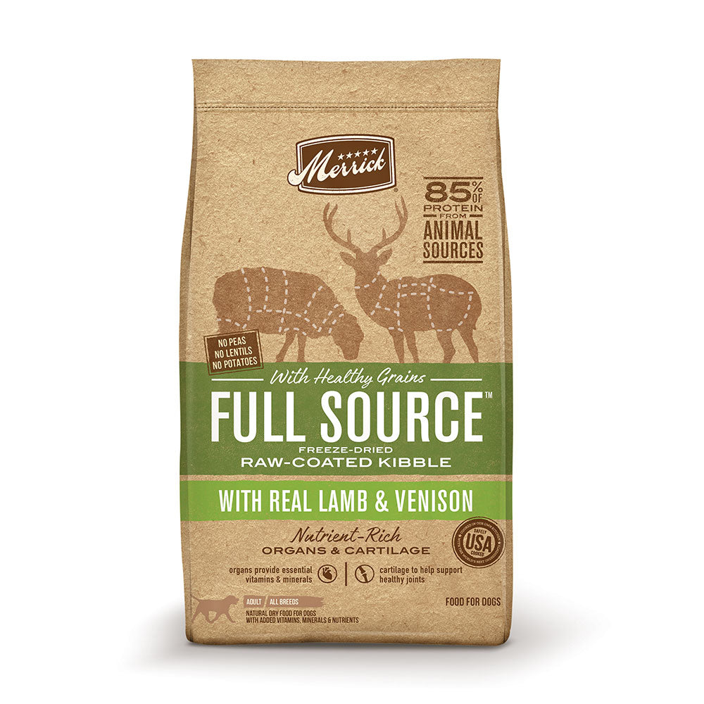 Merrick® Full Source® Healthy Grains Freeze-Dried Raw-Coated Kibble with Lamb & Venison Dog Food 20 Lbs