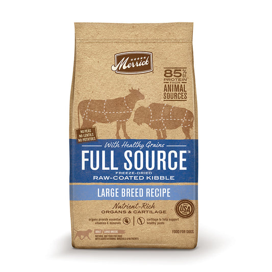 Merrick® Full Source® Healthy Grains Freeze-Dried Raw-Coated Kibble Large Breed Recipe Dog Food 20 Lbs