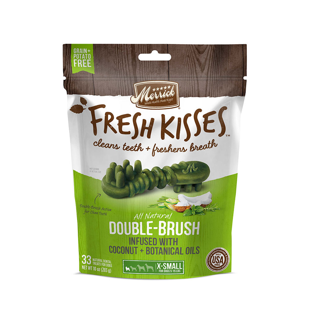 Merrick® Fresh Kisses™ Double Brush Infused with Coconut and Botanical Oils X-Small Dog Treats 10 Oz
