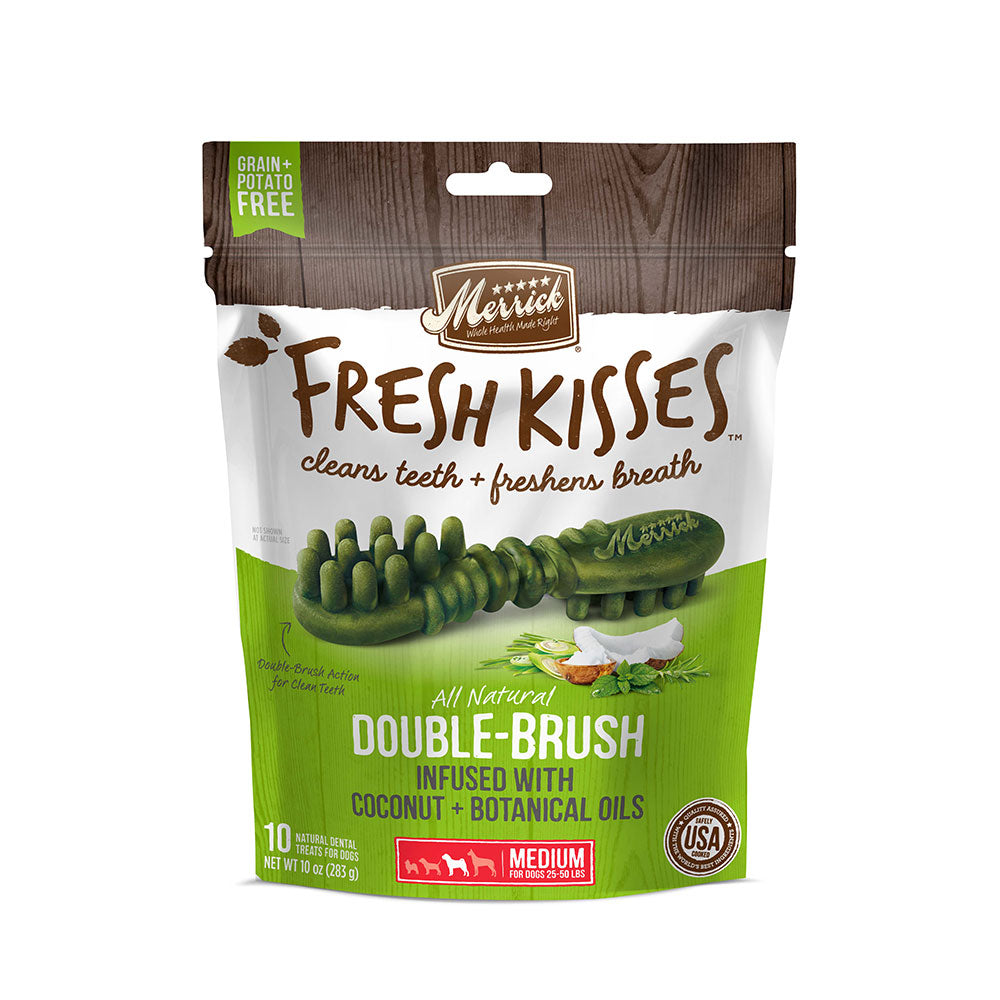 Merrick® Fresh Kisses™ Double Brush Infused with Coconut and Botanical Oils Medium Dog Treats 10 Oz