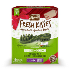 Merrick® Fresh Kisses™ Holiday Double Brush Infused with Coconut and Botanical Oils Large Dog Treats - 16 Count
