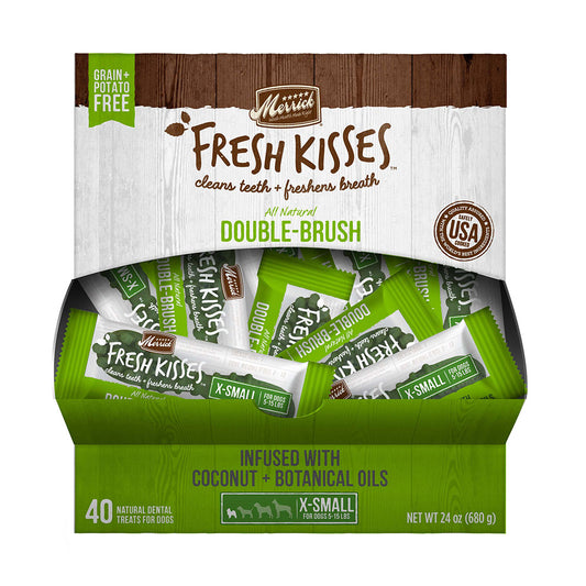 Merrick® Fresh Kisses™ Double Brush Infused with Coconut and Botanical Oils X-Small Dog Treats 12 Oz