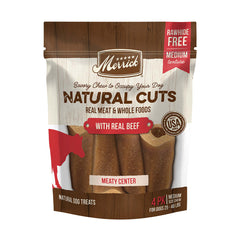Merrick Natural Cuts with Real Beef Dog, Medium Chew - 4 count