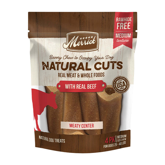 Merrick Natural Cuts with Real Beef Dog, Large Chew - 3 count