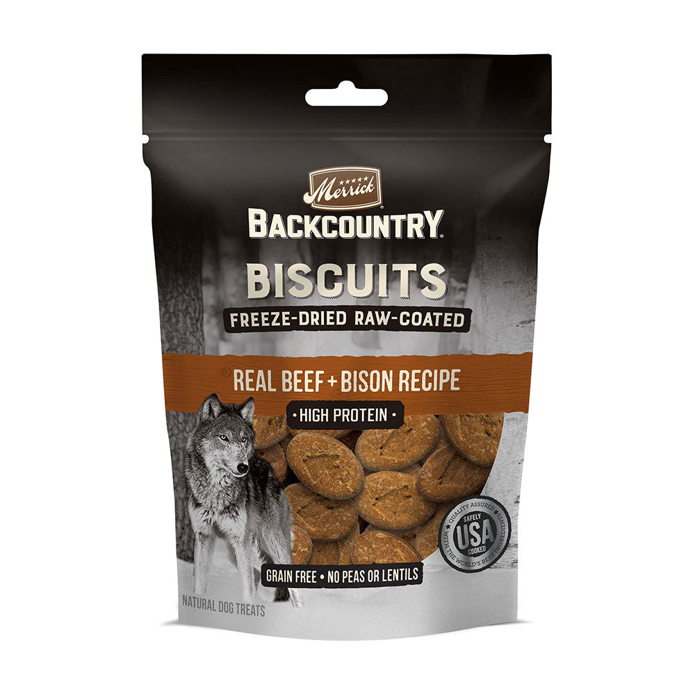 Merrick® Backcountry® Freeze-Dried Raw Coated Dog Biscuit Beef and Bison Recipe 10 Oz
