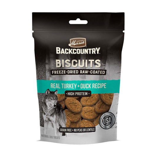 Merrick® Backcountry® Freeze-Dried Raw Coated Dog Biscuit Turkey and Duck Recipe 10 Oz