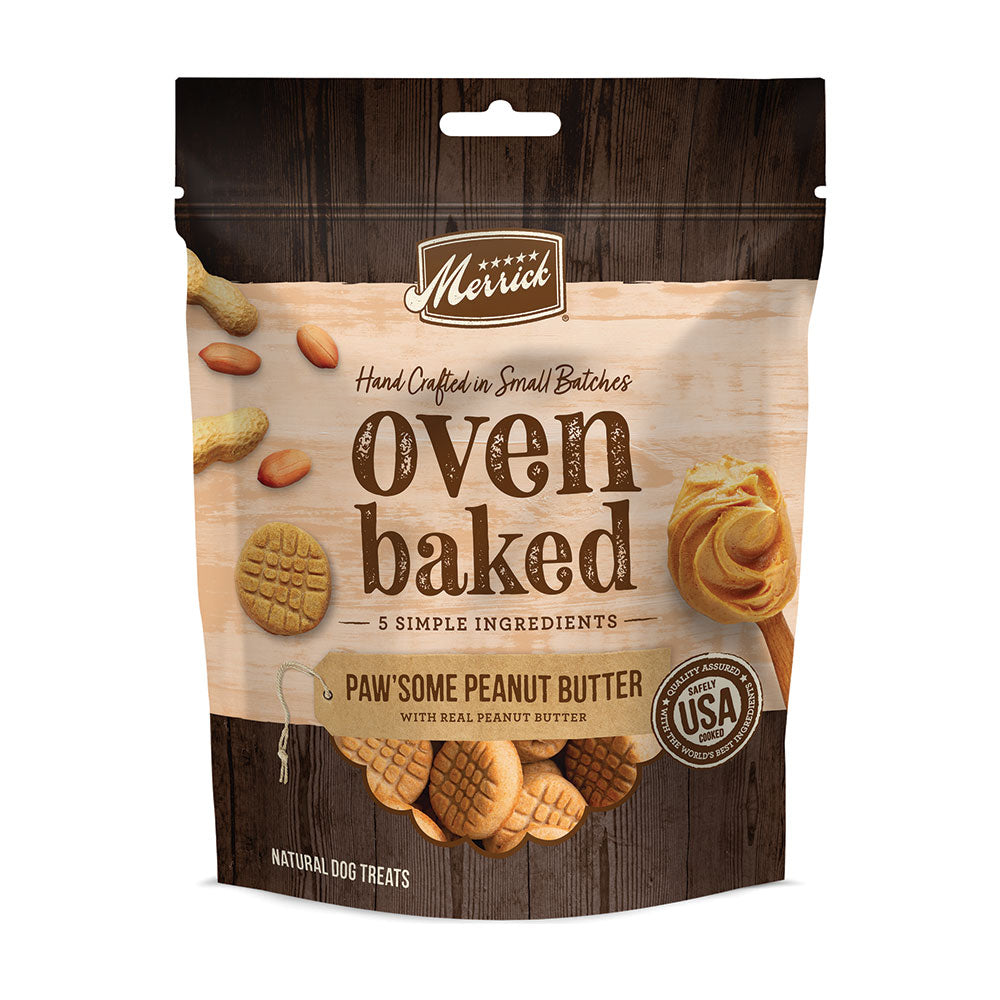 Merrick® Oven Baked Paw'some Peanut Butter with Real Peanut Butter Dog Treat 11 Oz