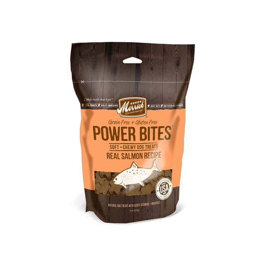 Merrick® Power Bites® Grain Free Real Salmon Recipe Soft and Chewy Adult Dog Treat, 6 Oz