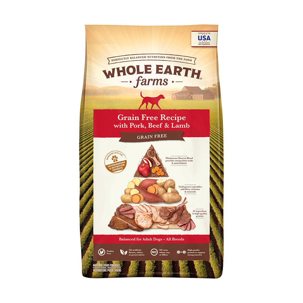Whole Earth Farms® Goodness from the Earth™ Grain Free Pork, Beef & Lamb Recipe Dog Food 4 Lbs