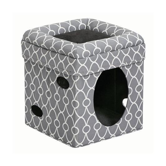 Mid West® Curious Cat Cube - Gray Color 16 Inch