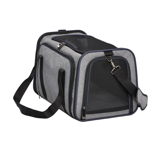 MidWest® Duffy Expandable Pet Carrier Large 19.3 In Lg x 12.2 In Wd x 12.2 In Ht Gray Color