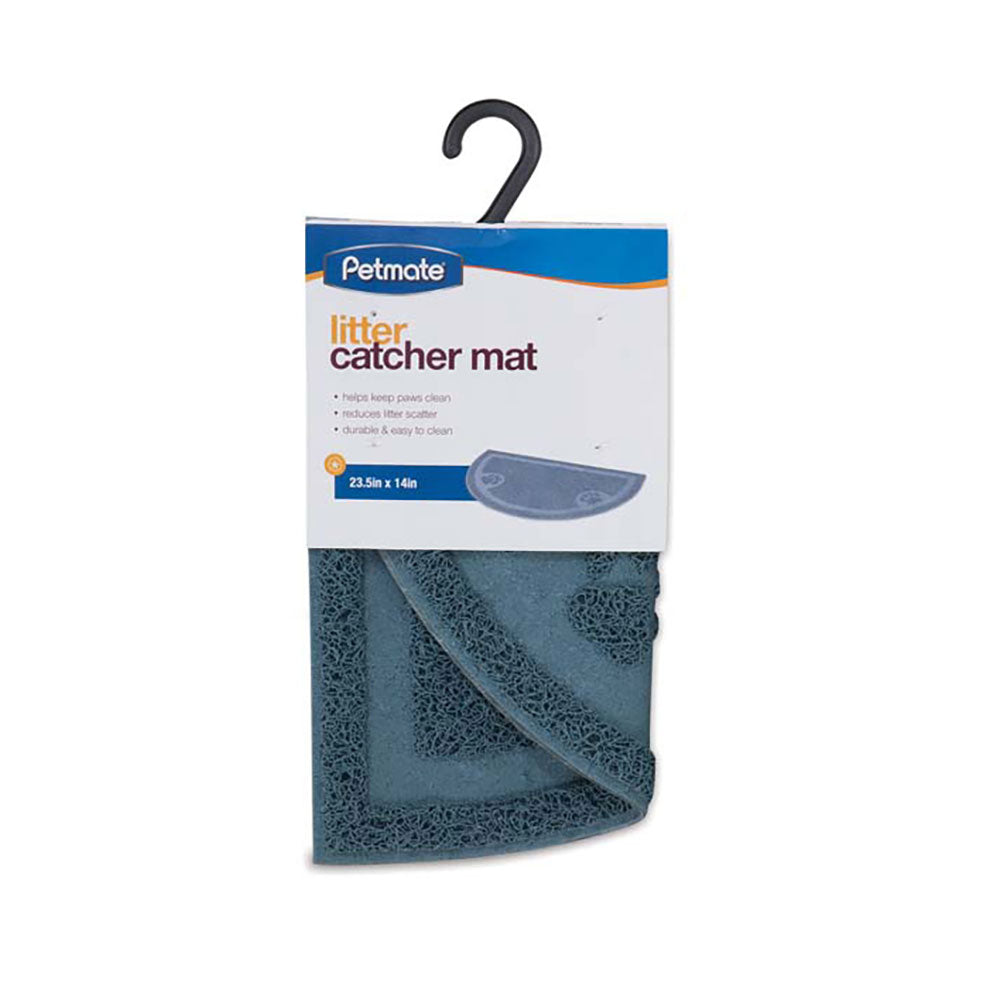 Petmate® 1/2 Circle Litter Catcher Mat Waterfall Blue Color One Size