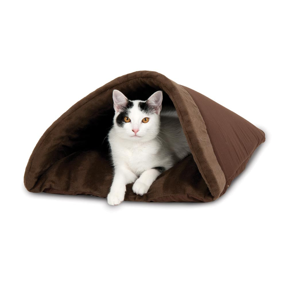 Aspen Pet® Kitty Cave Fir Cat 19 x 16 x 6 In Chocolate Brown