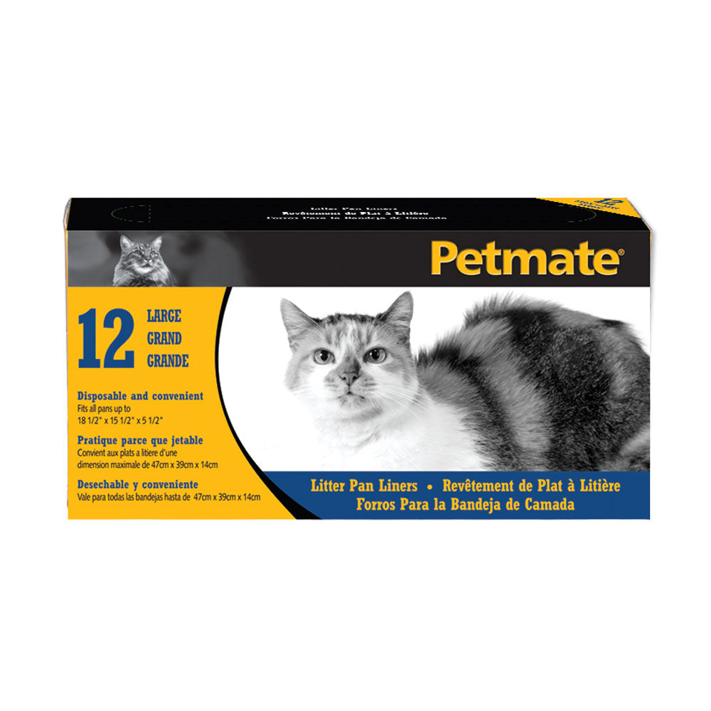Petmate® Litter Pan Liners For Cat 12 Count Large Clear