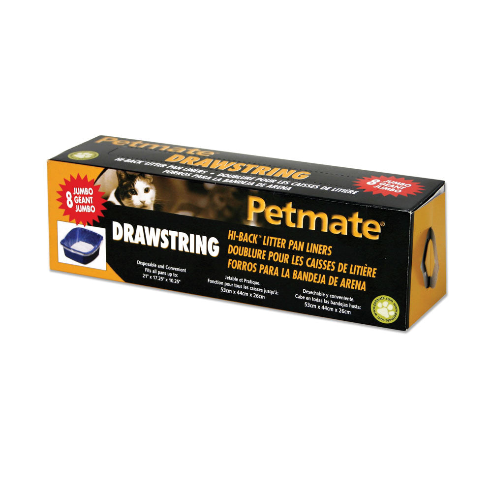 Petmate® Hi-Back Litter Pan Liners Clear Color 8 Count Jumbo