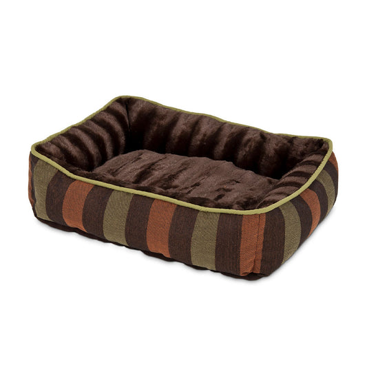 Petmate® Fashion Rectangular Lounger Bed Dark Brown Stripe Color One Size