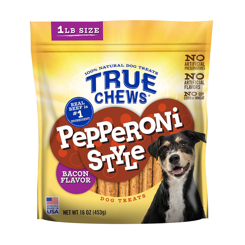 True Chews® Pepperoni Style Bacon Flavor Dog Treats 16 Oz