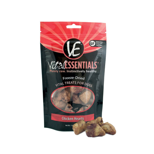 Vital Essentials® Chicken Hearts Freeze-Dried Dog Treats 1.9 Oz