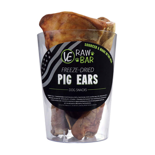 Vital Essentials® Raw Bar Freeze-Dried Pig Ears Dog Treats 18 Piece/Bag