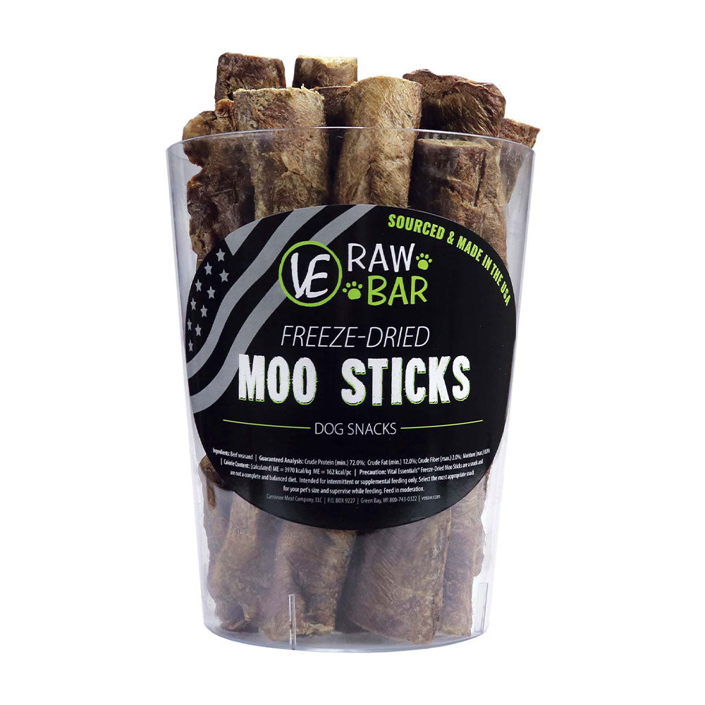 Vital Essentials® Raw Bar Freeze-Dried Moo Sticks Dog Treats 20 Piece/Bag