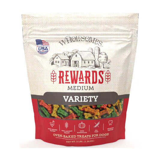 Wholesomes™ Rewards™ Medium Variety Dog Biscuits 3lbs