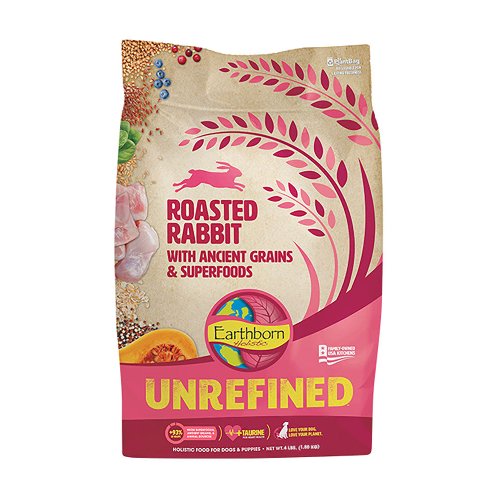 Earthborn Holistic® Unrefined™ Roasted Rabbit with Ancient Grains & Superfoods Dry Dog Food 4 Lbs