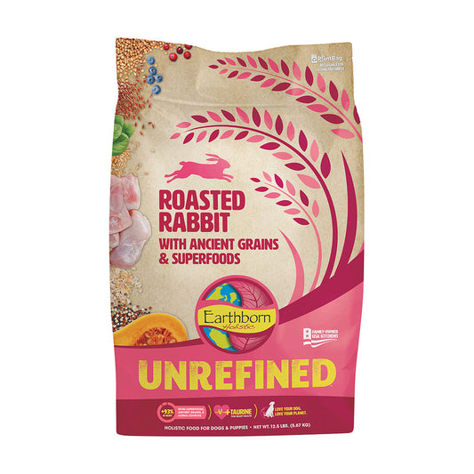 Earthborn Holistic® Unrefined™ Roasted Rabbit with Ancient Grains & Superfoods Dry Dog Food 12.5 Lbs