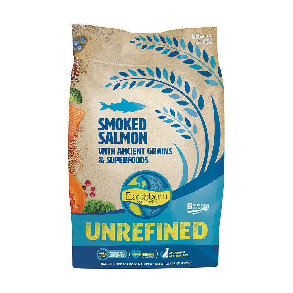 Earthborn Holistic® Unrefined™ Smoked Salmon with Ancient Grains & Superfoods Dry Dog Food 25 Lbs