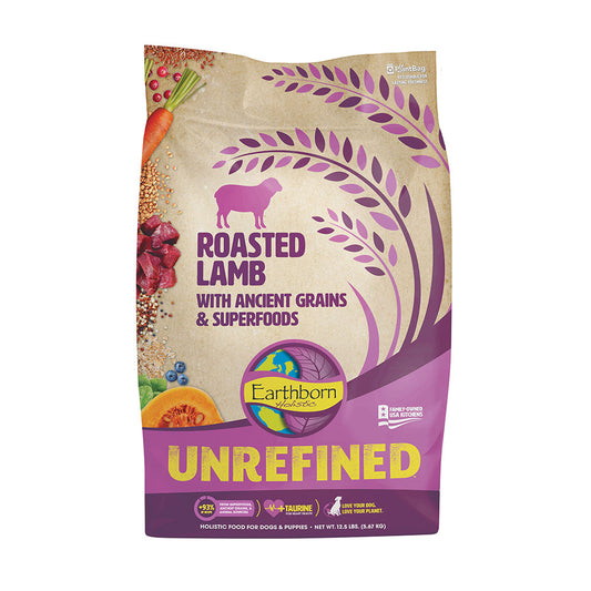 Earthborn Holistic® Unrefined™ Roasted Lamb with Ancient Grains & Superfoods for Dog 12.5 Lbs
