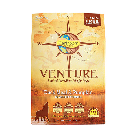 Earthborn Holistic Venture™ Duck Meal & Pumpkin Limited Ingredient Diet Grain Free Dry Dog Food, 25 Lbs