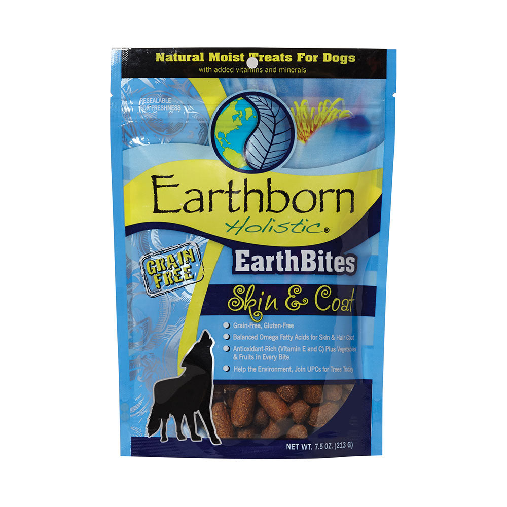 Earthborn Holistic® EarthBites™ Grain Free Skin & Coat Dog Treats 7.5 Oz