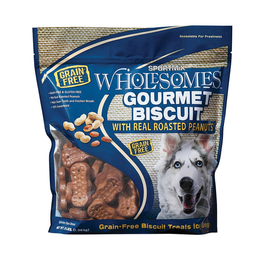 Wholesomes™ Gourmet Biscuit Dog Treats with Real Roasted Peanuts 3 Lbs