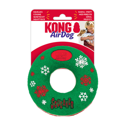 KONG® Holiday AirDog® Squeaker Donut Medium