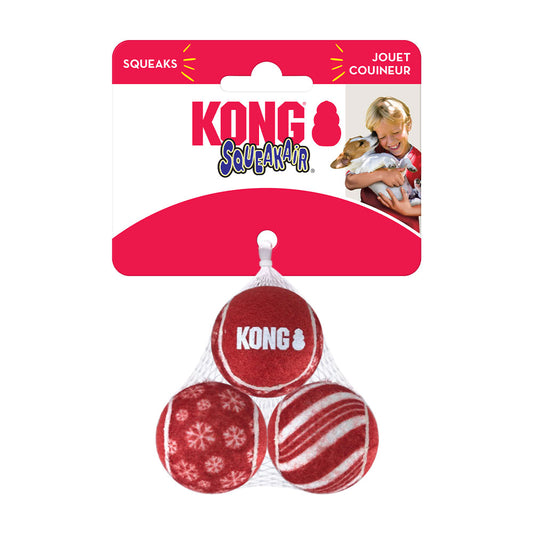 KONG® Holiday SqueakAir® Small Ball Dog Toys 3pk