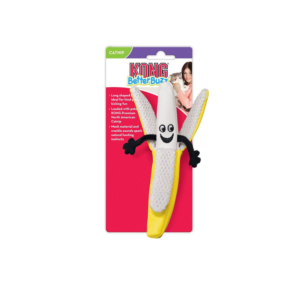 Kong® Better Buzz Banana Cat Toys Yellow