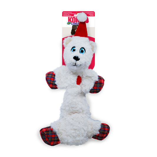 Kong® Holiday Low Stuff Flopzie Polar Bear Medium Dog Toy